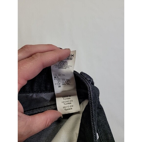 RED VALENTINO Black Straight Denim Jeans Size 27 Tunisia Zipper Ankles Low Rise - Picture 6 of 11